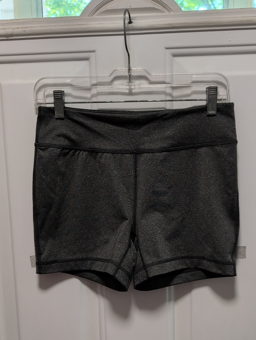 Dark gray Athletic Works cycling shorts with wide waistband